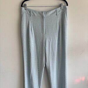 House of Harlow 1960 Womens Straight-Leg Pants Zip Hook & Eye Light Blue Size 12